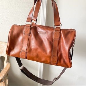 Fossil Brand Leather Duffel Bag